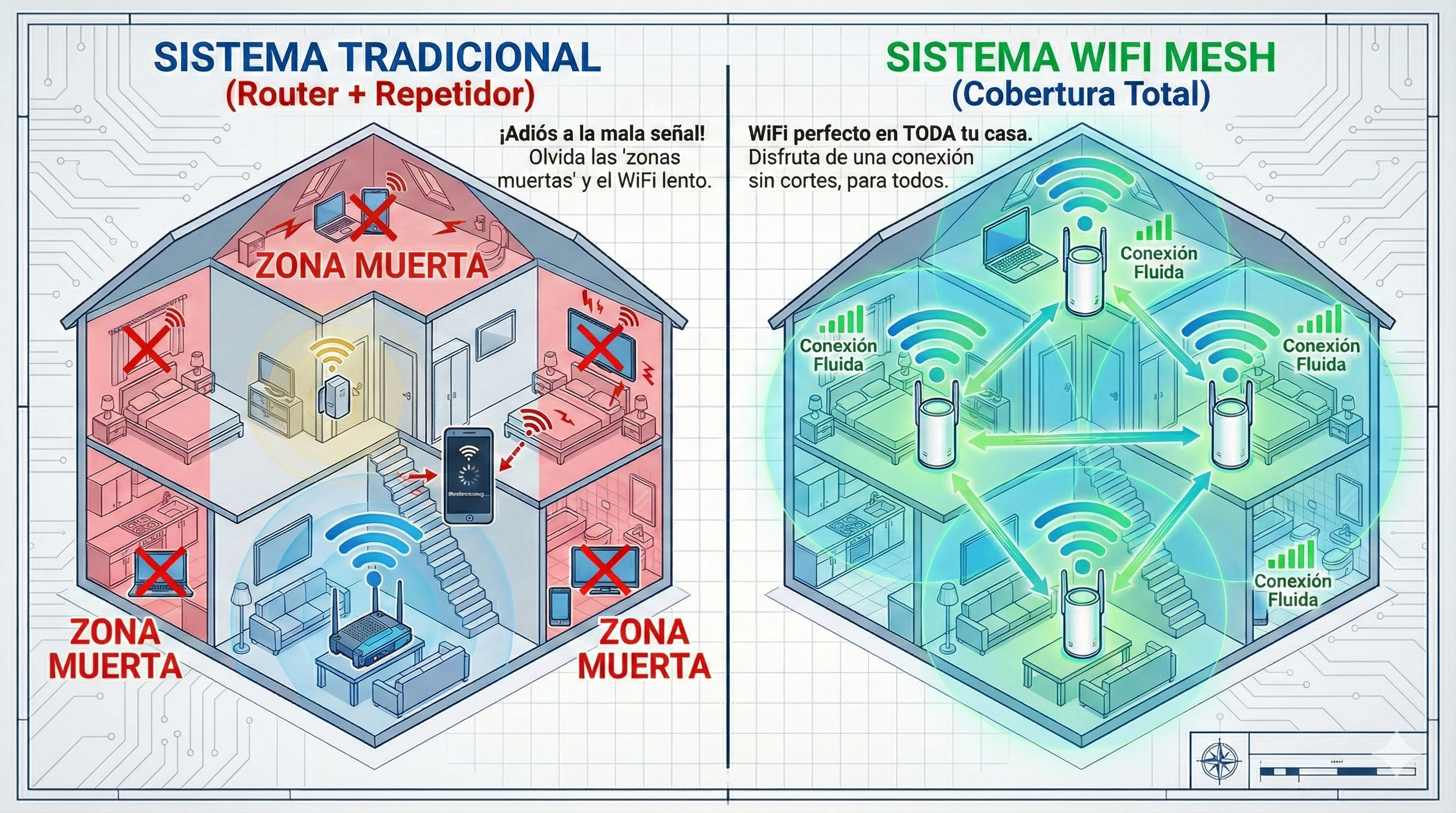 Comparativa WiFi Normal vs WiFi Mesh